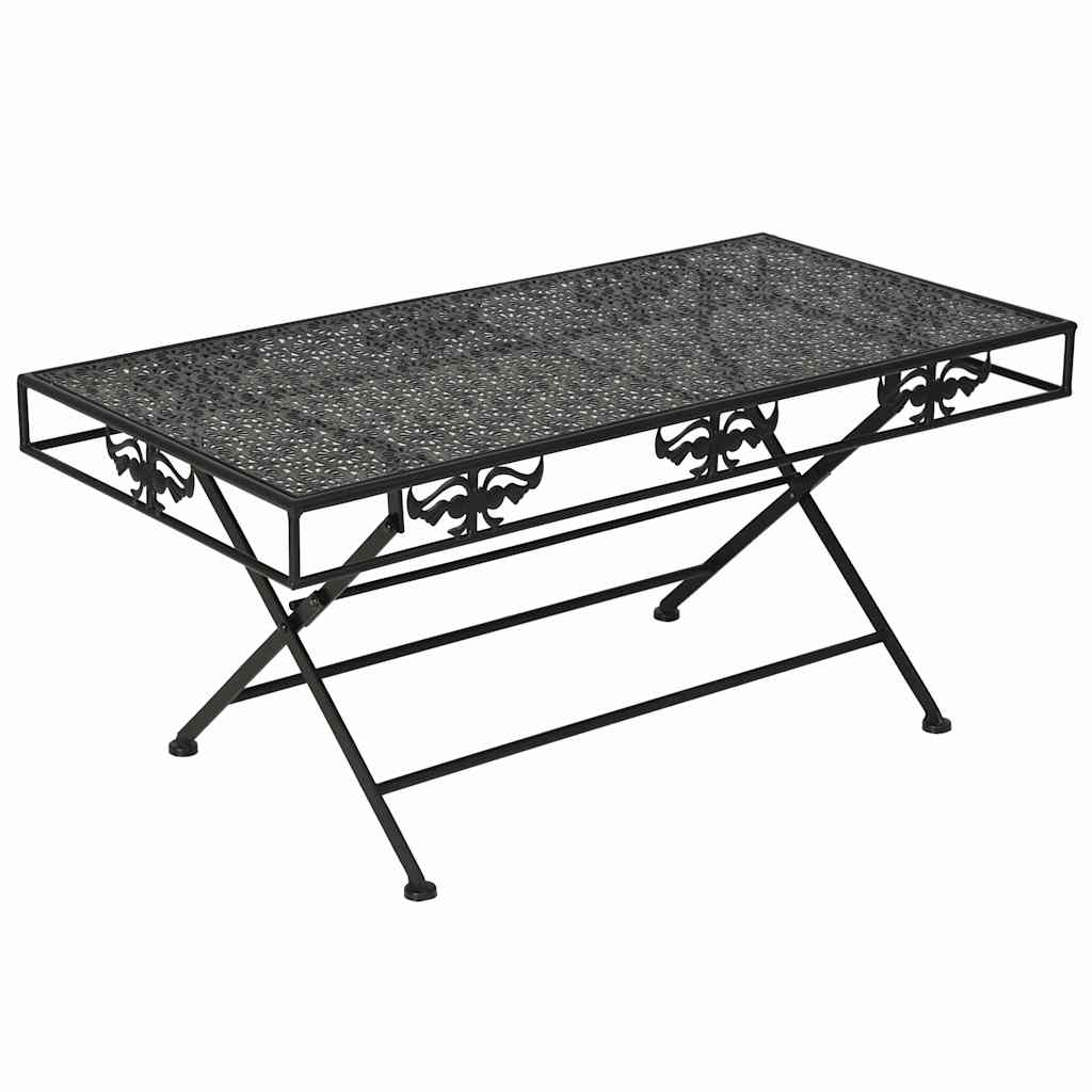 Vidaxl salontafel vintage stijl inklapbaar 100x50x45 cm metaal zwart