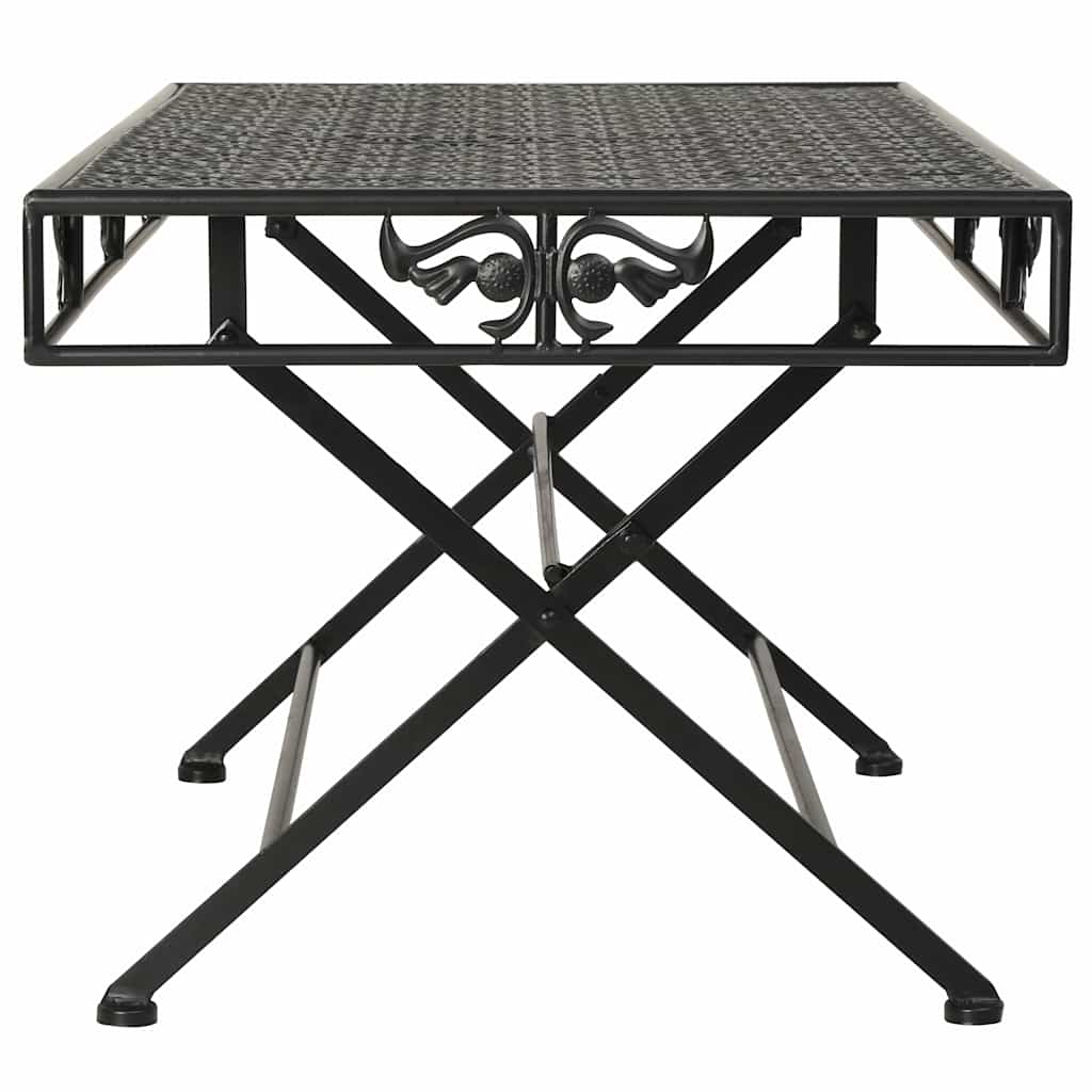 Vidaxl salontafel vintage stijl inklapbaar 100x50x45 cm metaal zwart