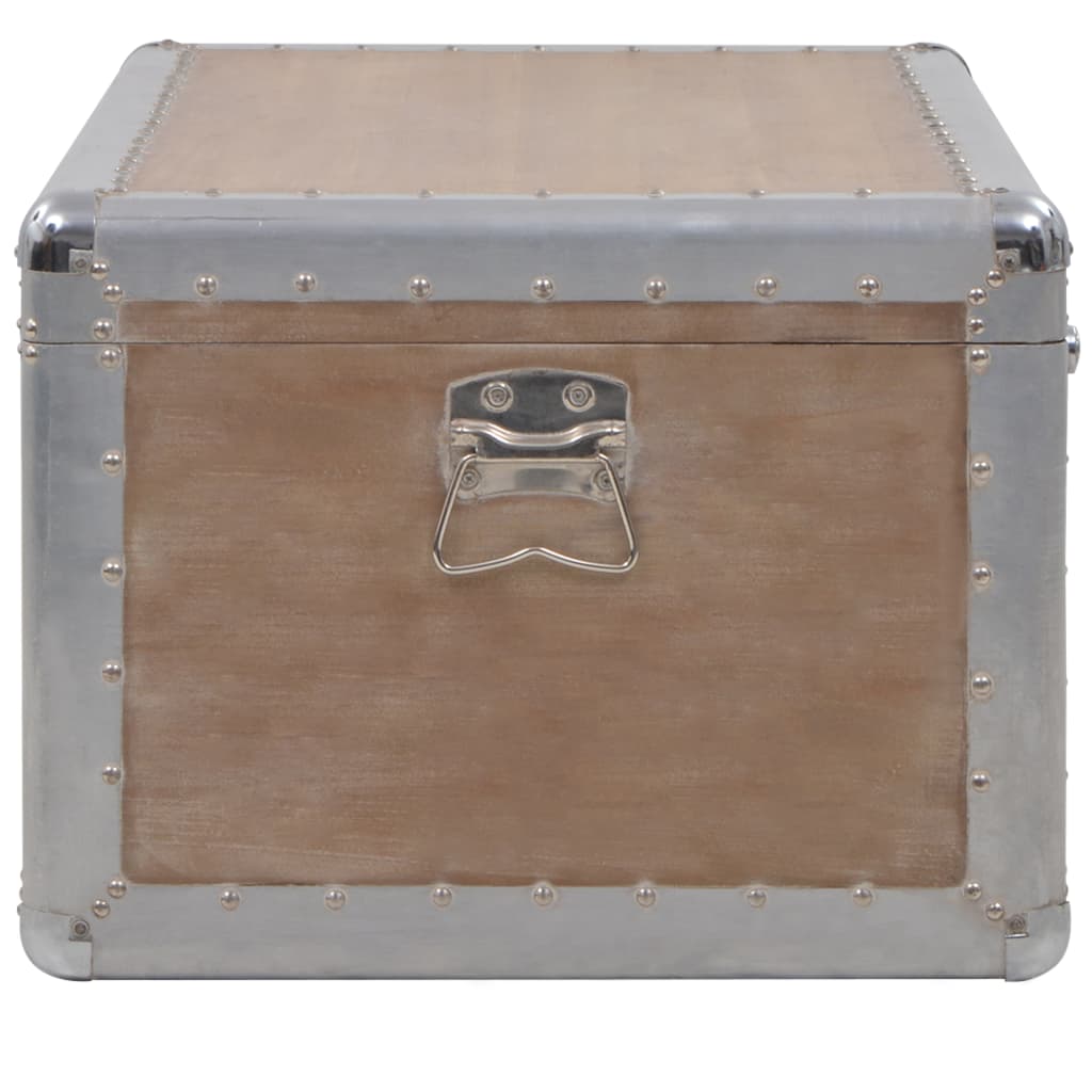 Vidaxl opbergkist 91x52x40 cm massief vurenhout bruin