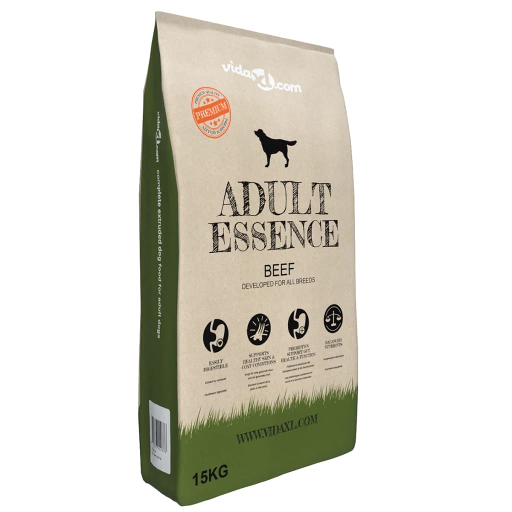 Vidaxl Premium Dog Aliments Dry Adult Essence Beef 30 kg 2 PCS
