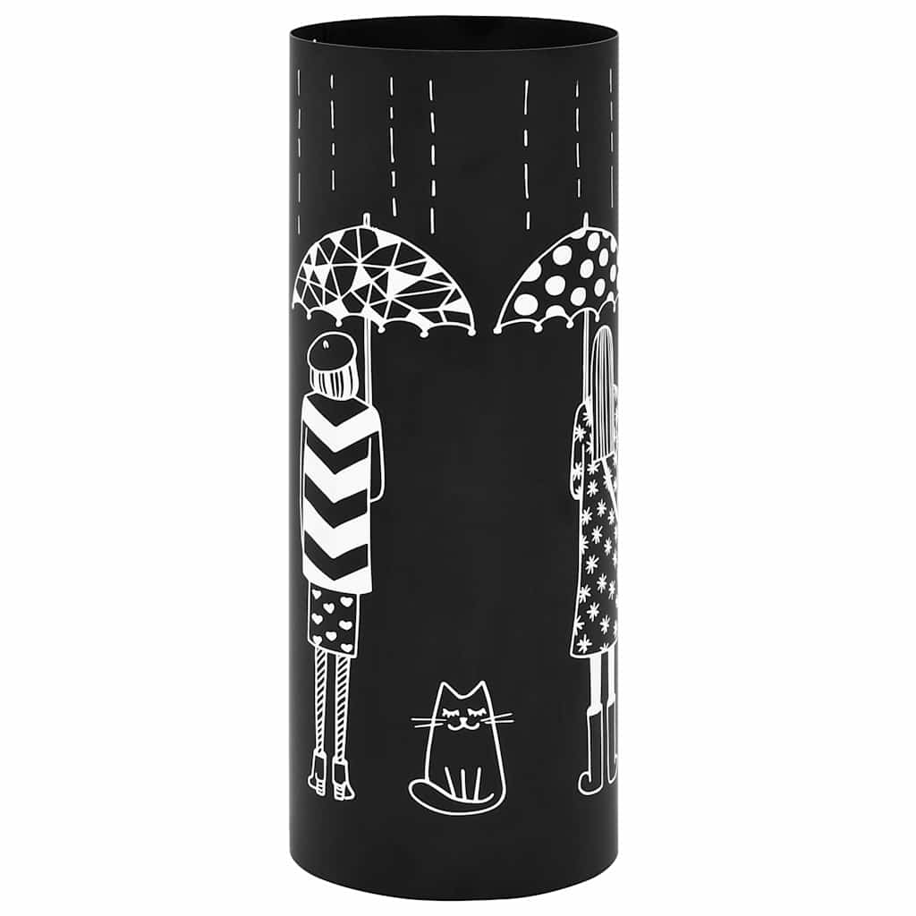 Vidaxl Umbrella Holder Women Steel Black