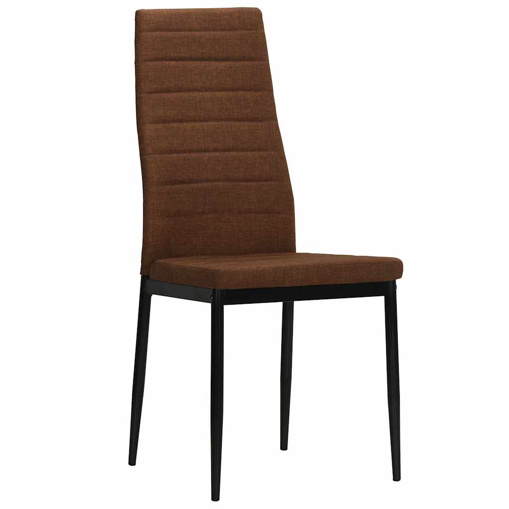 Vidaxl eetkamerstoelen 4 st stof bruin