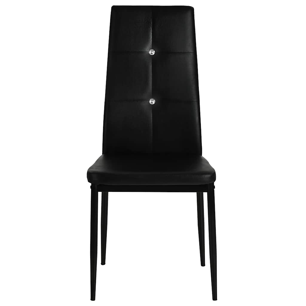Vidaxl eetkamerstoelen 4 st kunstleer zwart