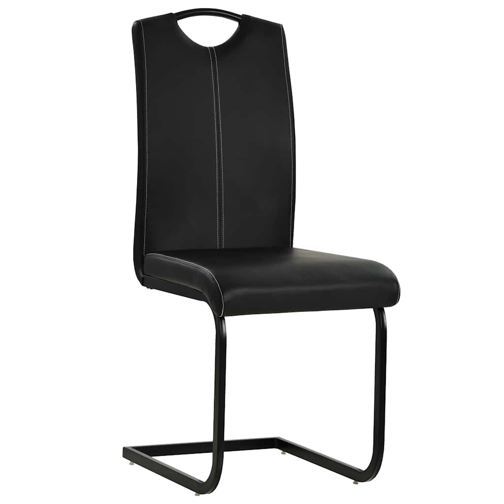 Vidaxl eetkamerstoelen 4 st kunstleer zwart