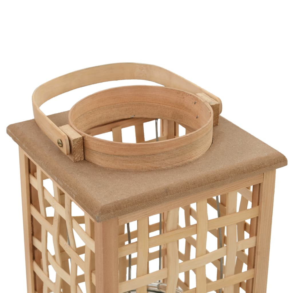 VidaXL porte-lanterne suspendu en bambou naturel