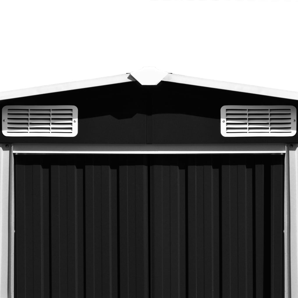 Vidaxl jardin hangar 257x489x181 cm anthracite métallique -colore