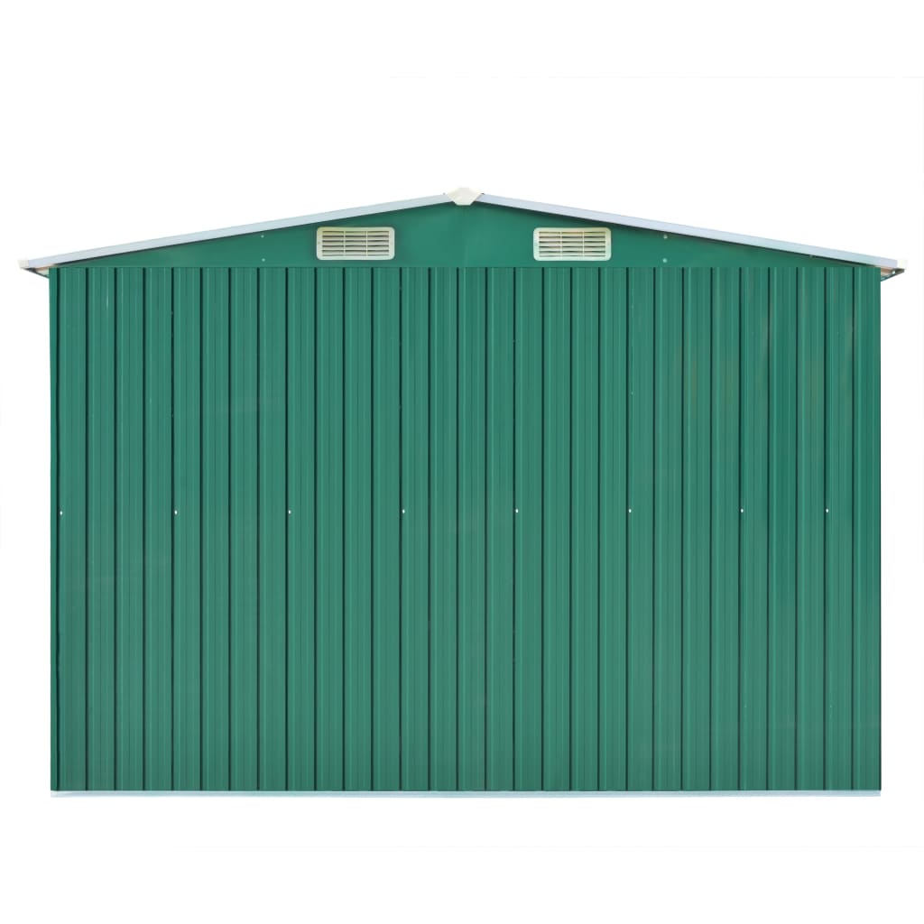 Vidaxl hangar de jardin 257x580x181 cm en métal vert