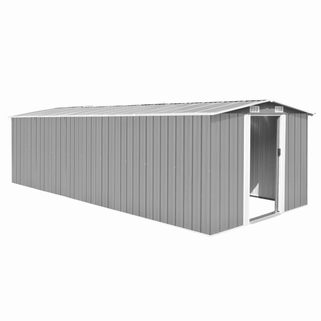 VidaXL Abri de jardin 257x580x181 cm gris métal