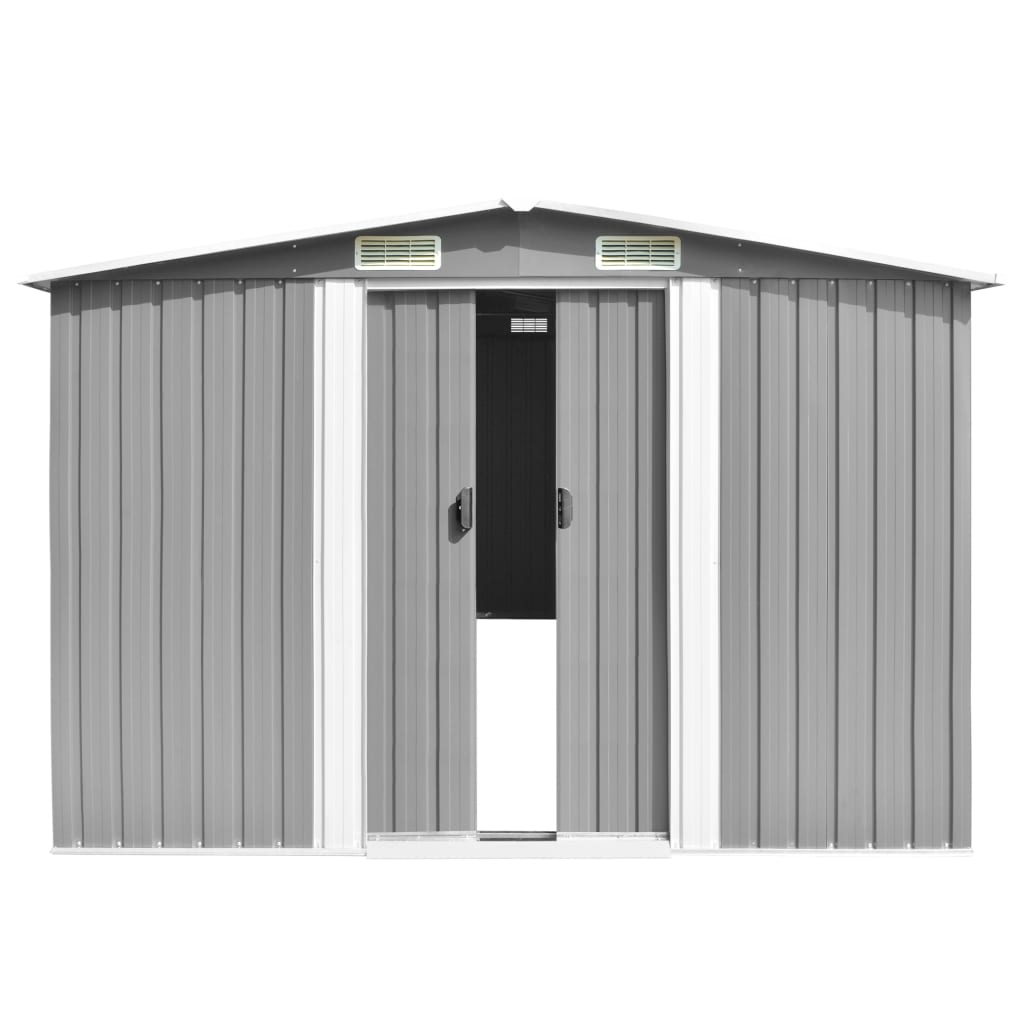 VidaXL Abri de jardin 257x580x181 cm gris métal