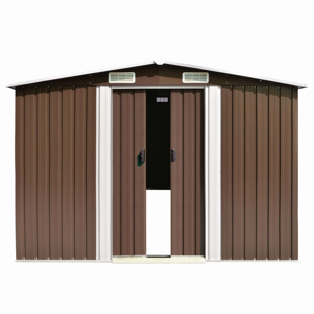 VidaXL Abri de jardin 257x580x181 cm métal marron