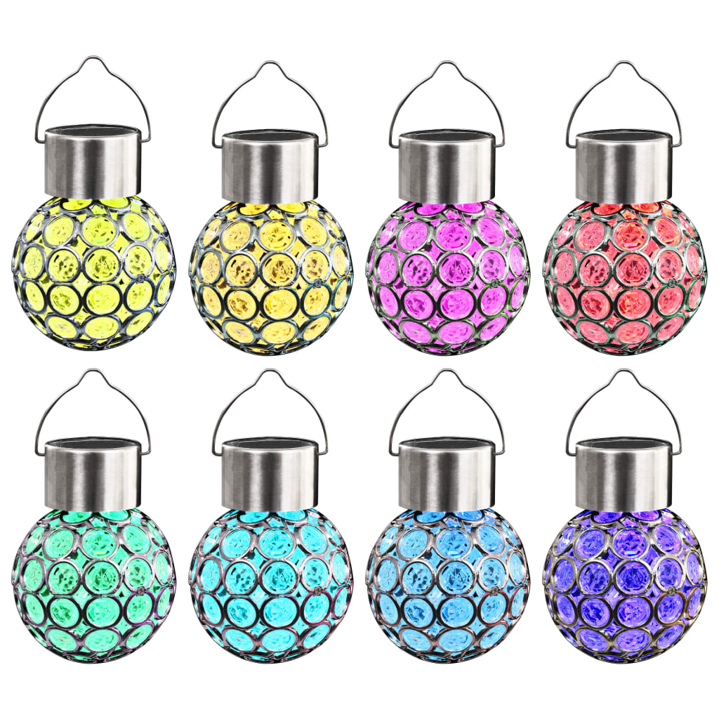 Vidaxl solarlamp suspendu 8 stations rgb