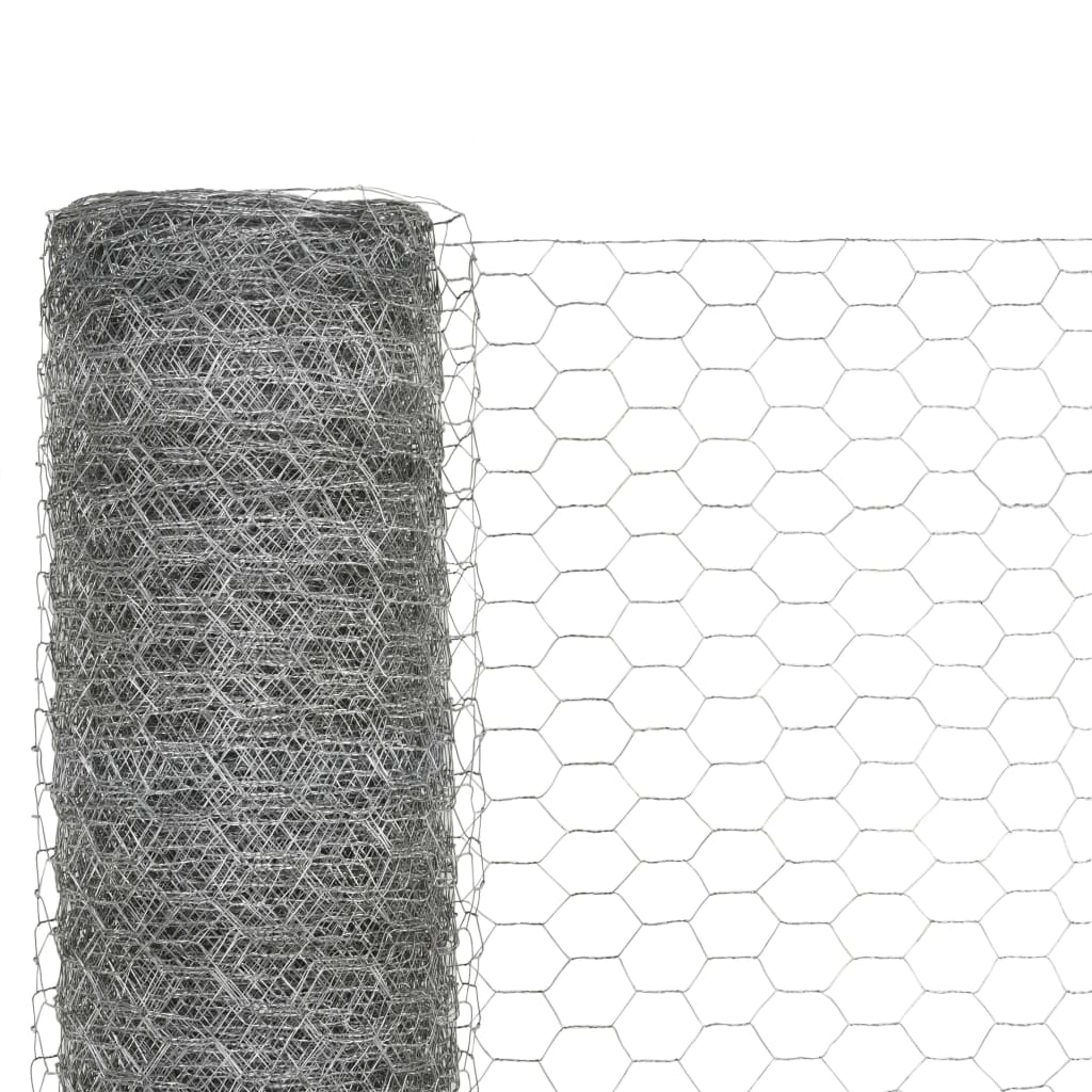 Vidaxl Poulet Fil 25x1,2 m Galvanisé en acier argent coloré