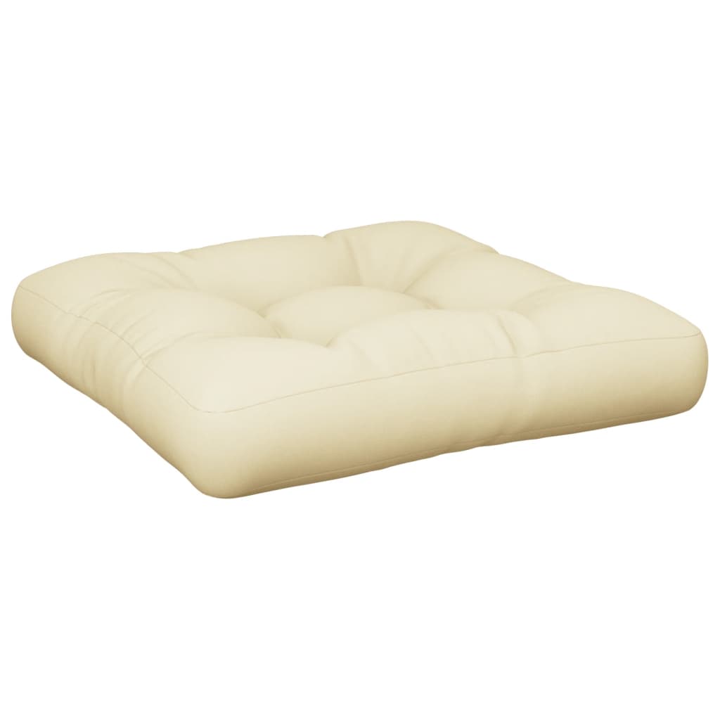 Coussin de palette vidaxl 58x58x10 cm sable de tissu -colore