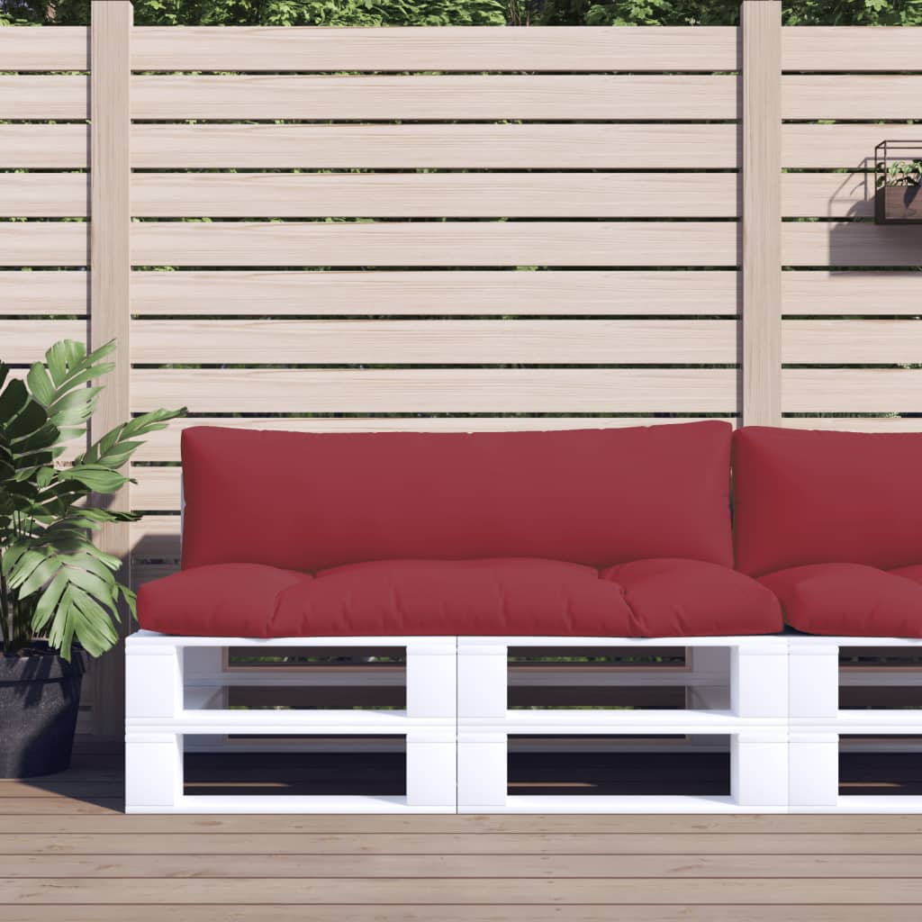 Coussins de palette vidaxl 2 st tissu rouge