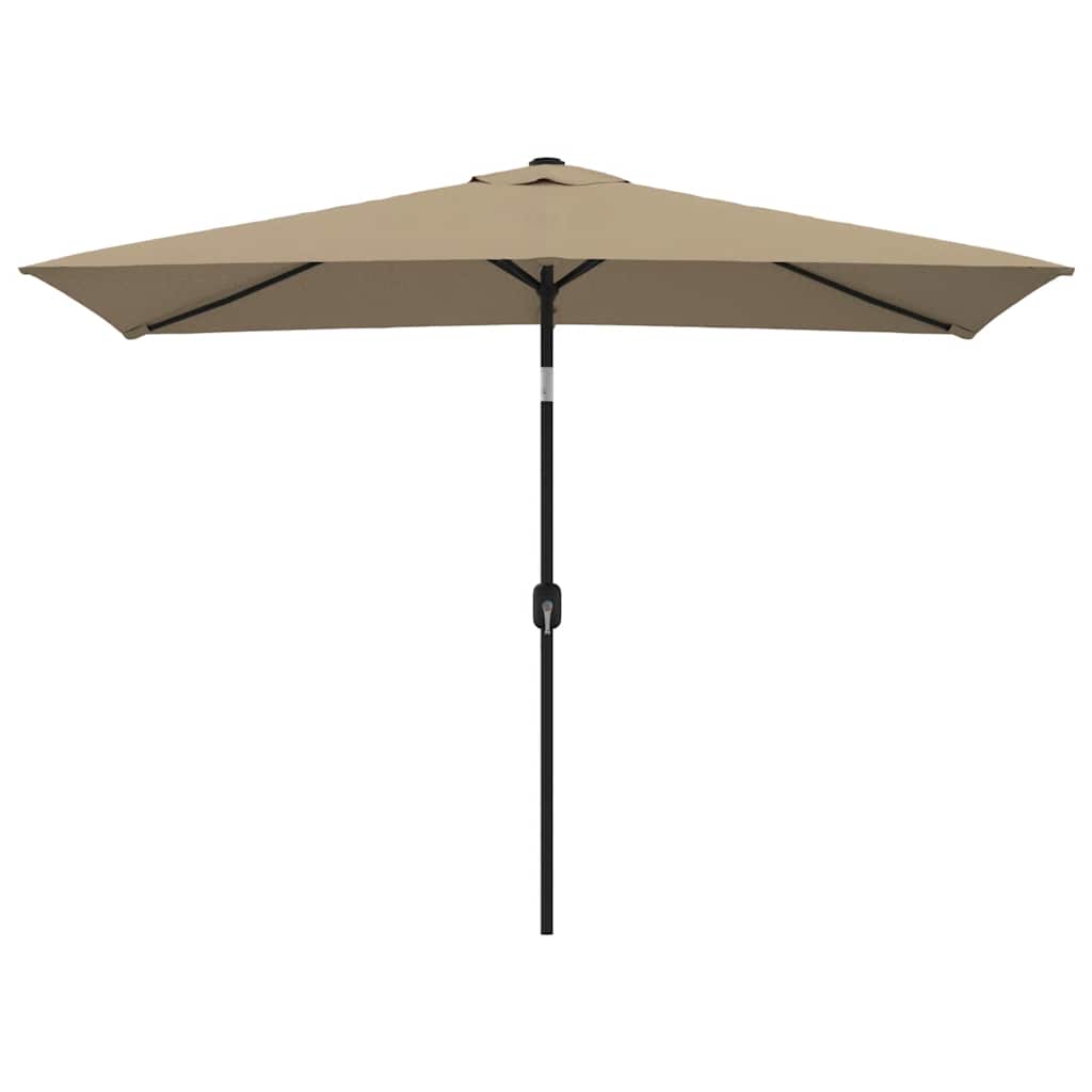 Parasol vidaxl avec pôle métallique 300x200 cm taupe