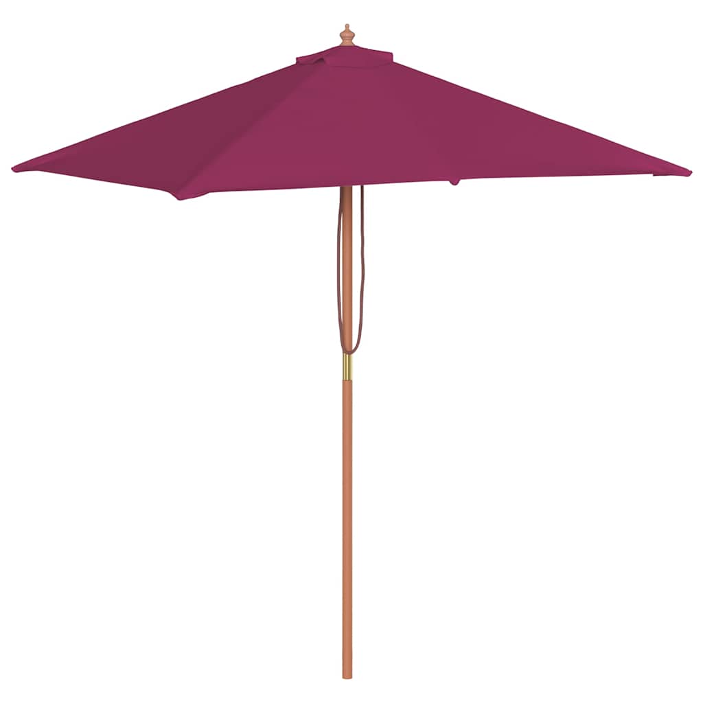 Parasol vidaxl avec poteau en bois 150x200 cm Bordeaux rouge