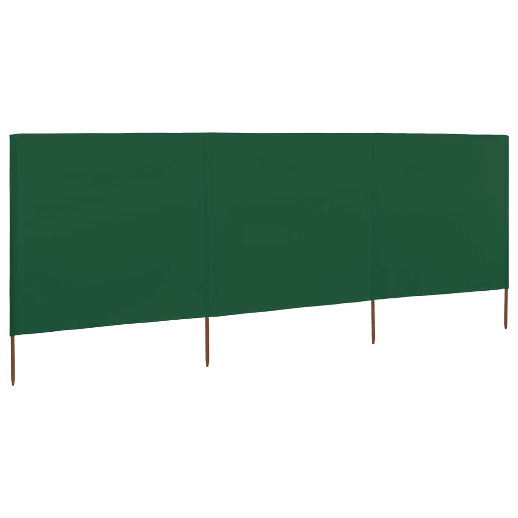 Vidaxx coupe-vent 3 panneaux 400x120 cm tissu vert