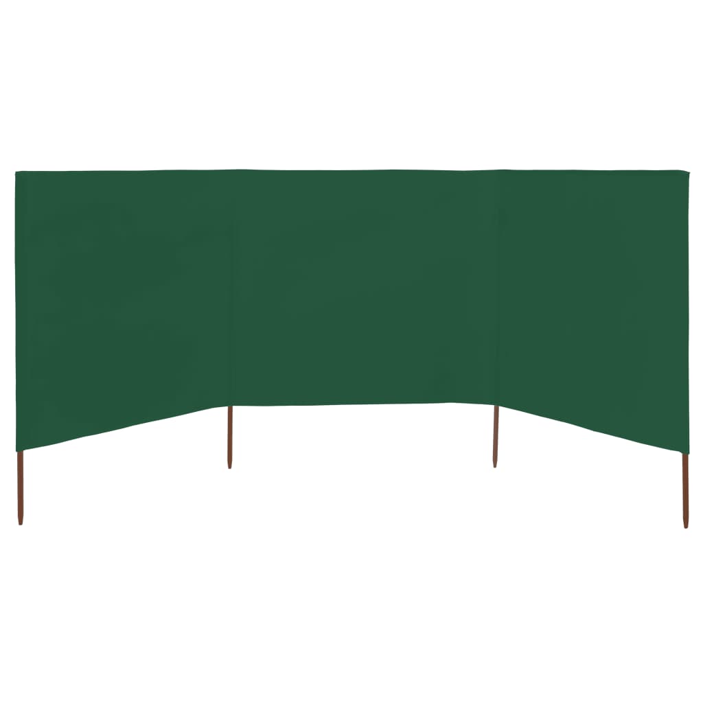 Vidaxx coupe-vent 3 panneaux 400x120 cm tissu vert