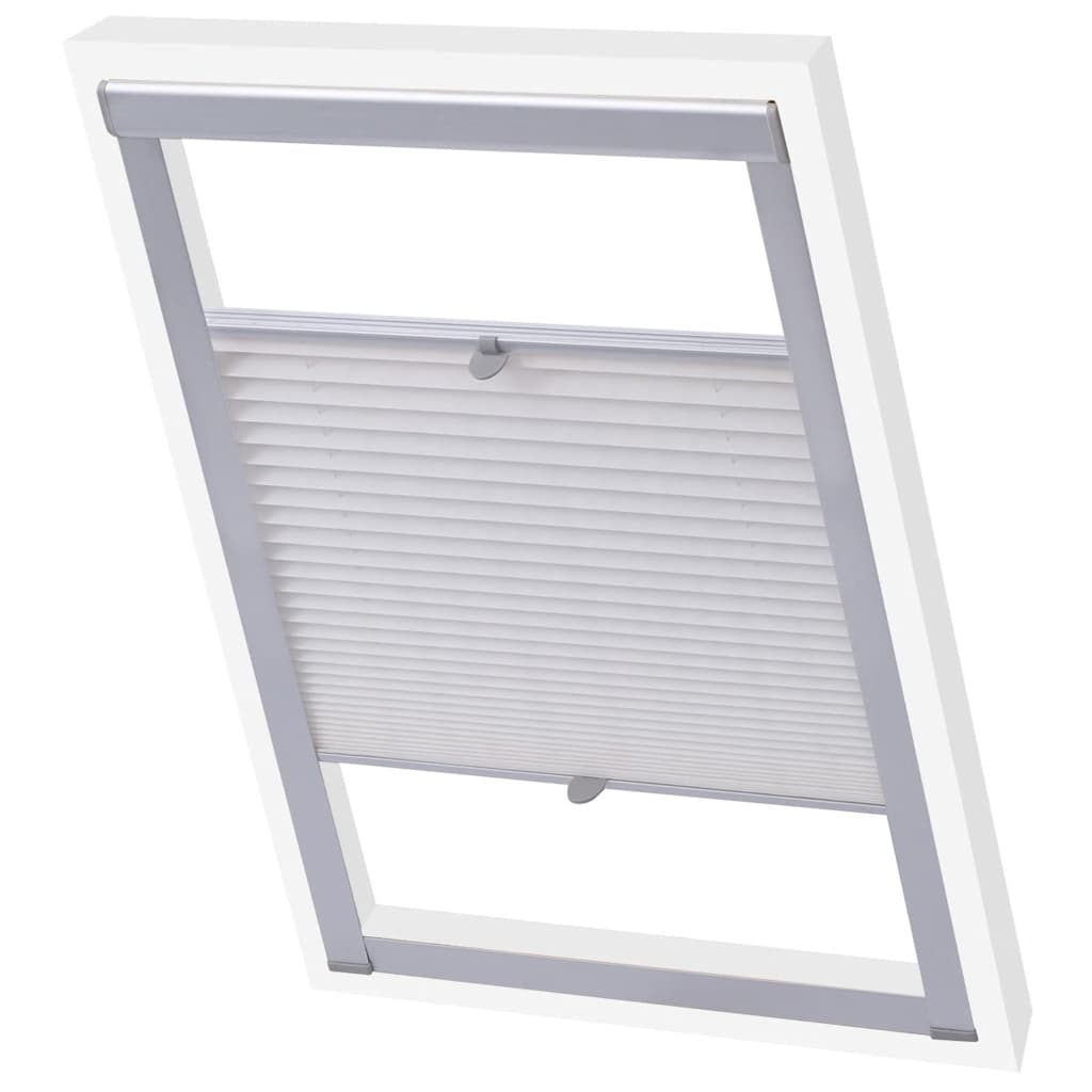 Vidaxl rouleau aveugle plissé blanc ck04