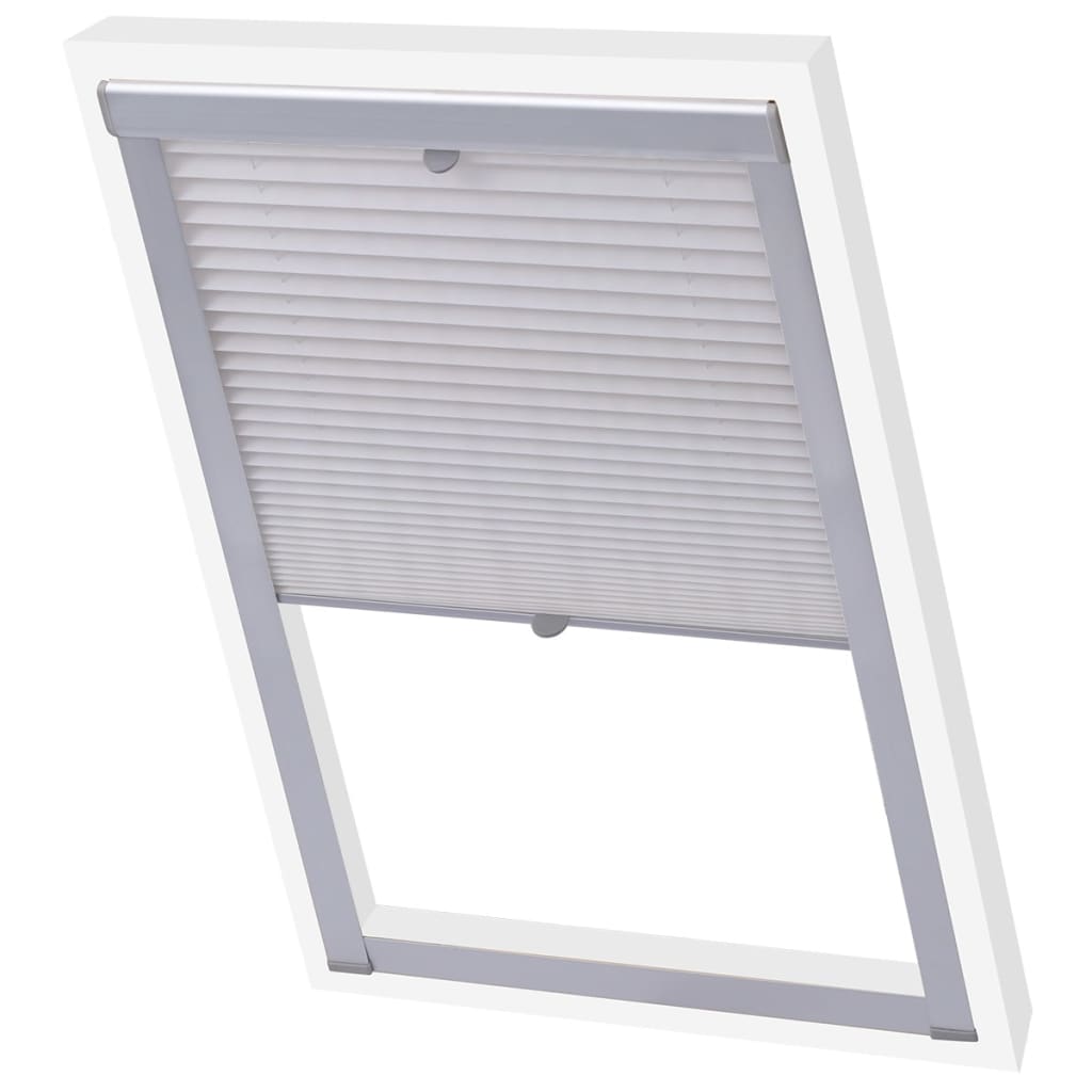 Vidaxl rouleau aveugle plissé blanc mk08