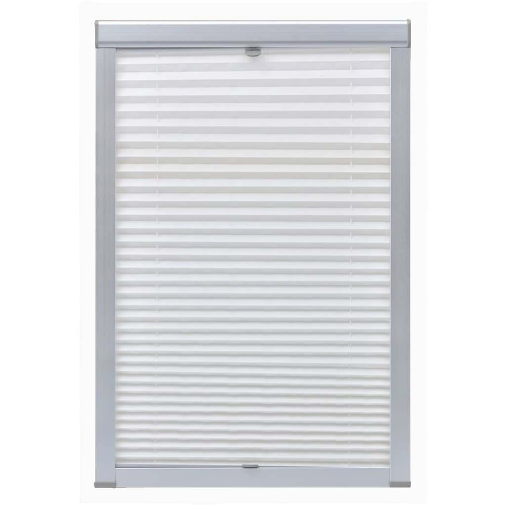 Vidaxl rouleau aveugle plissé blanc mk08