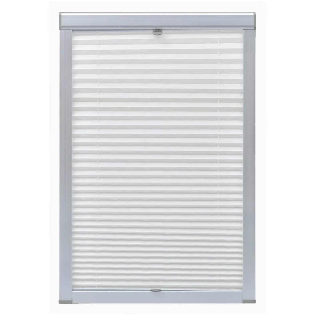 Vidaxl rouleau aveugle plissé blanc pk06
