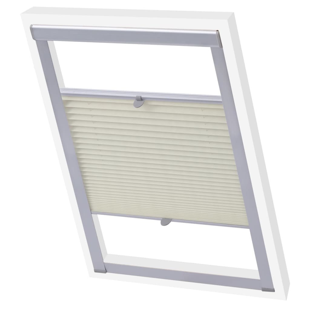 Vidaxl rouleau aveugle plissée crème mk06