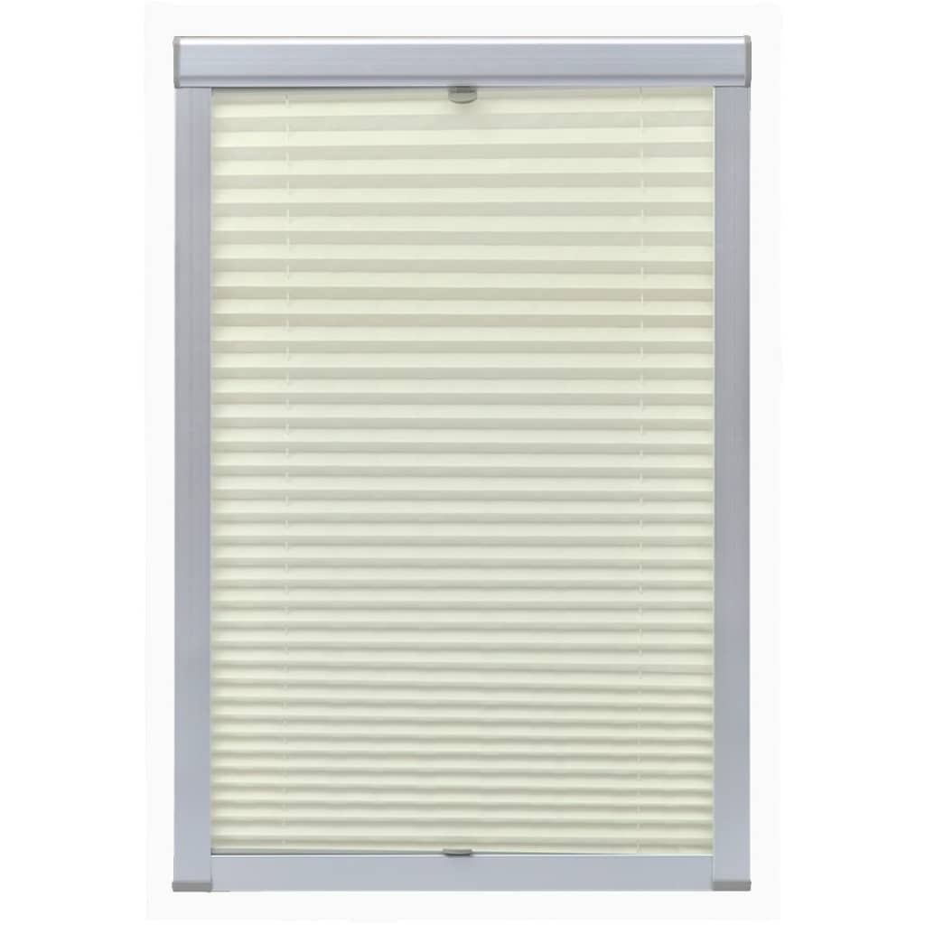 Vidaxl rouleau aveugle plissée crème mk06