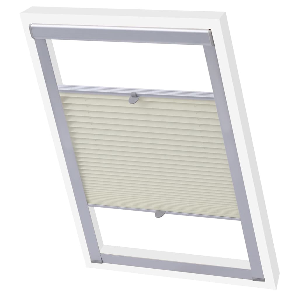 Vidaxl rouleau aveugle plissée crème sk08