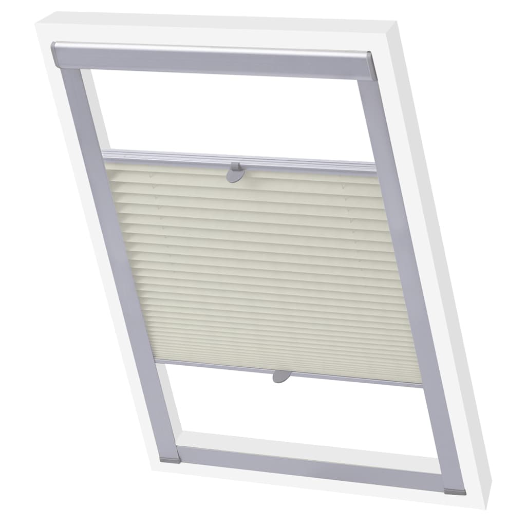Vidaxl rouleau aveugle plissée crème sk08