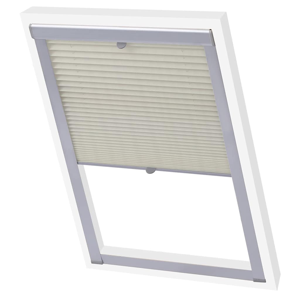 Vidaxl rouleau aveugle plissée crème sk08