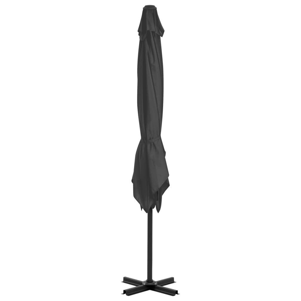 Vidaxl Parasol flottant avec poteau en aluminium 250x250 cm anthracite -colored