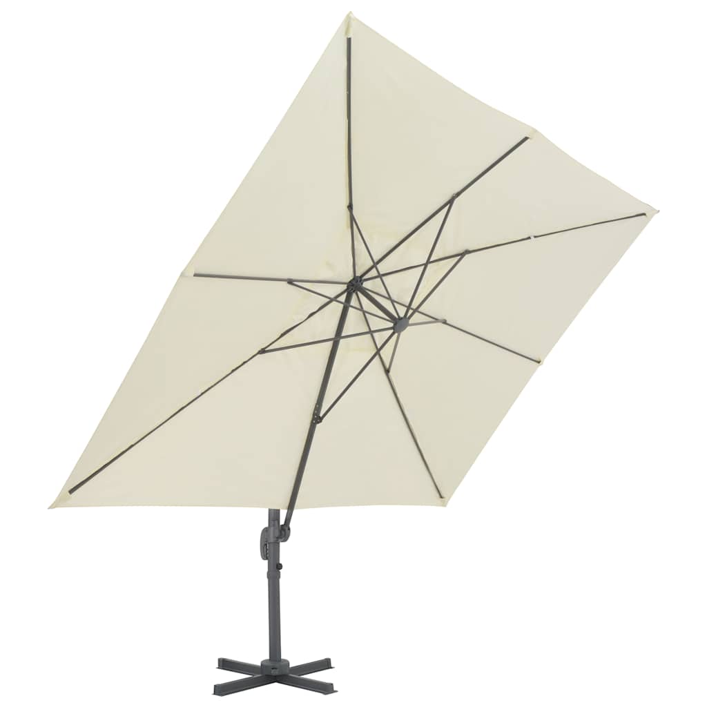 Parasol flottant Vidaxx avec mât en aluminium 400x300 cm couleur sable