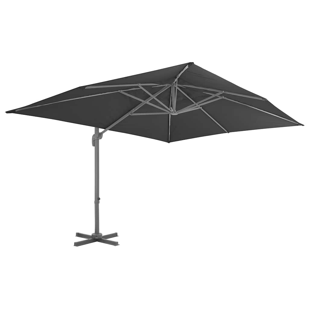 Vidaxx parasol flottant avec mât en aluminium 400x300 cm anthracite
