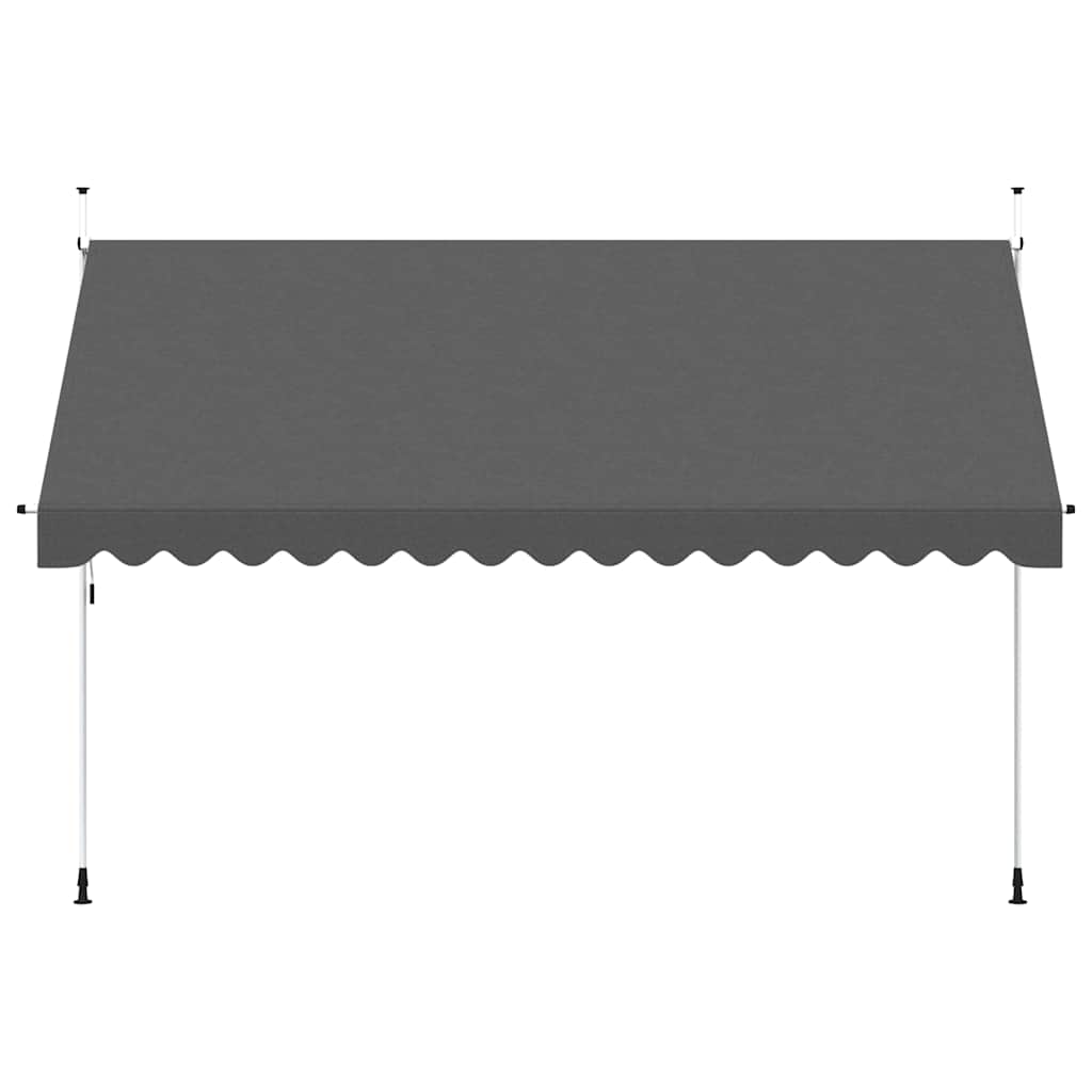 Vidaxl luifel extensible manuellement 400 cm anthracite