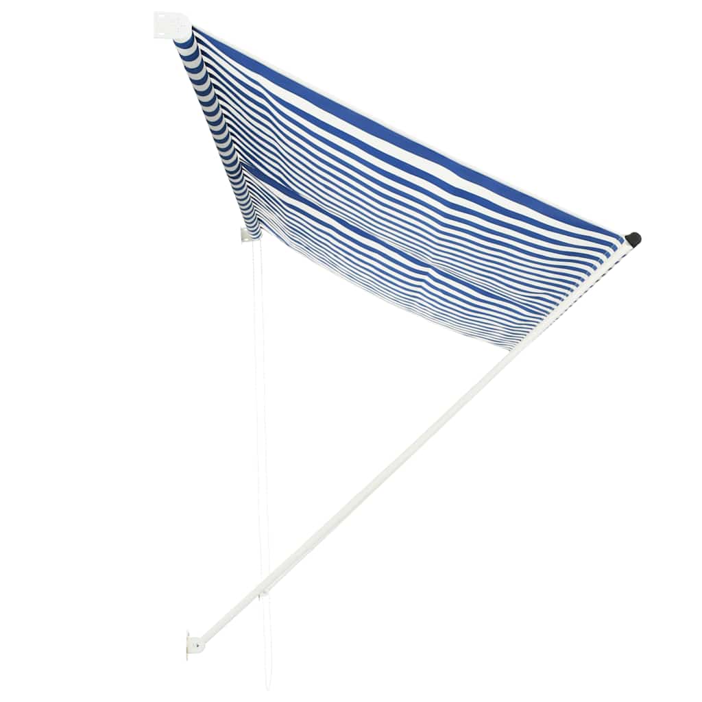 Vidaxl Luifel extensible 300x150 cm bleu et blanc