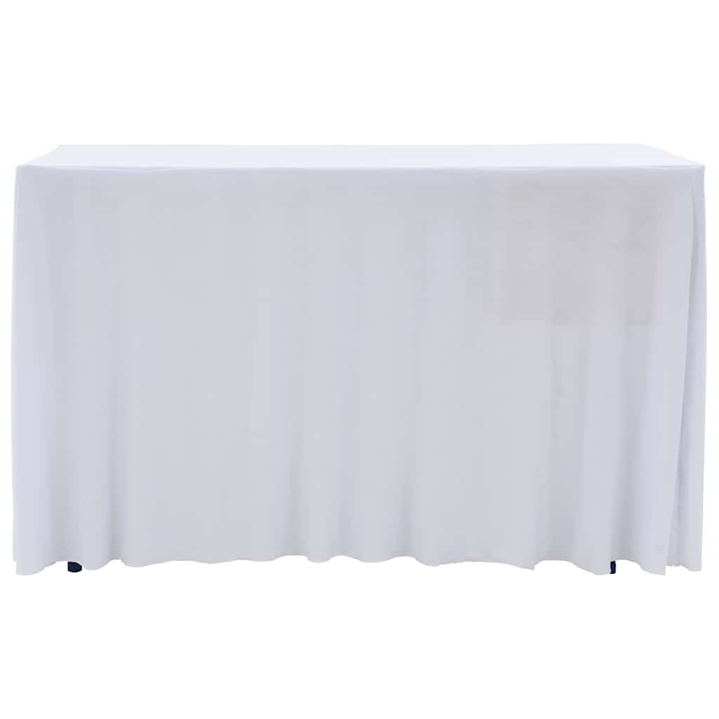 Vidaxl 2 stage de table étirement avec la jupe 183x76x74 cm blanc