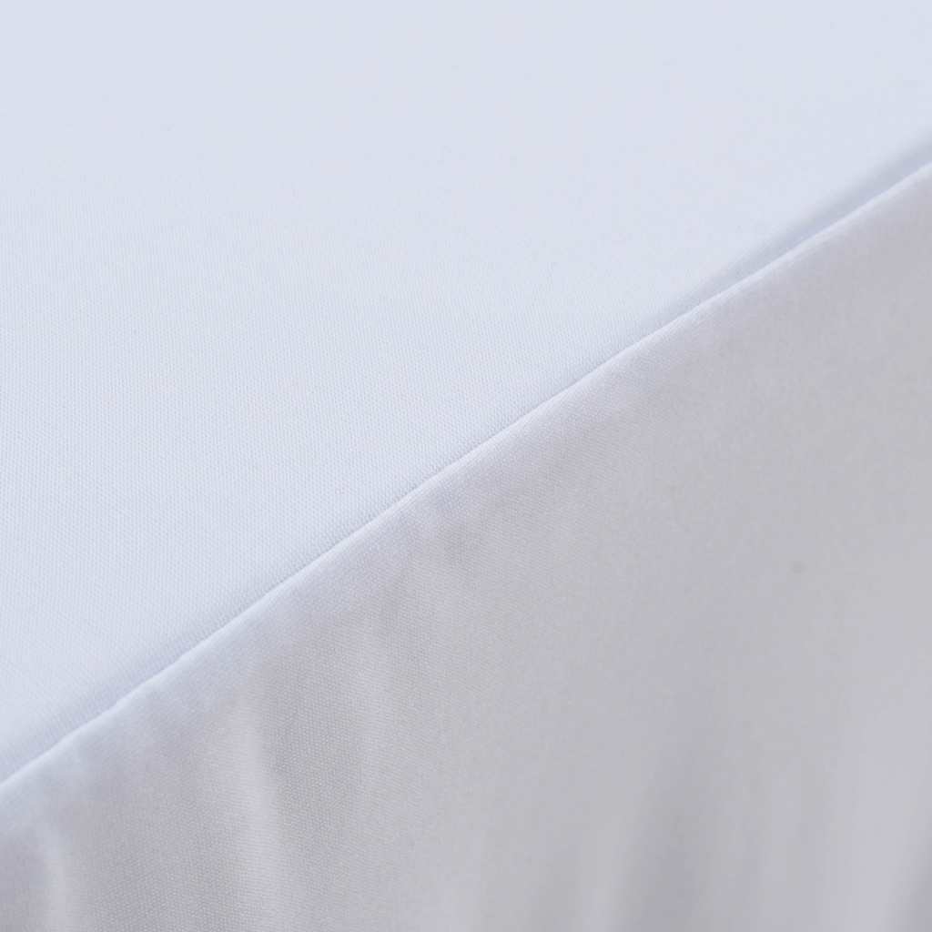Vidaxl 2 stage de table étirement avec la jupe 183x76x74 cm blanc