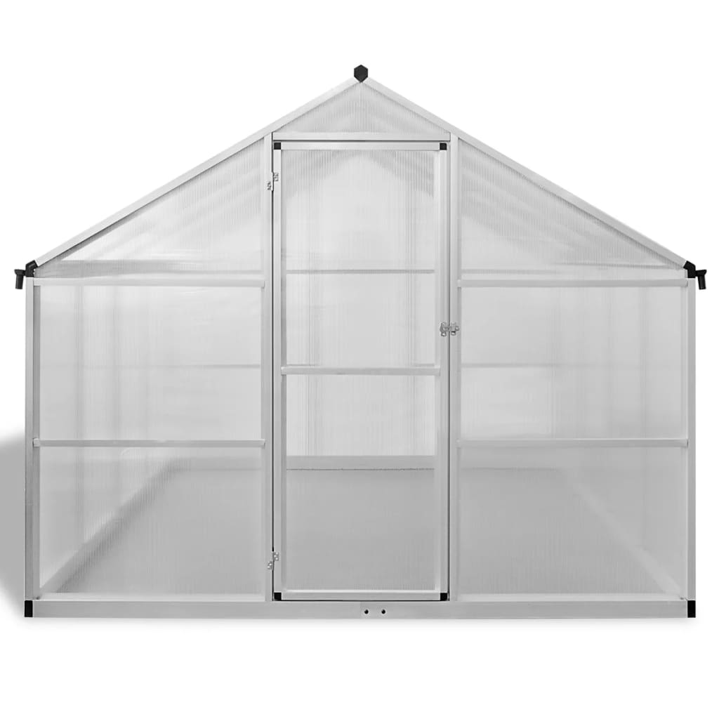 VidaXL Serre de jardin 23,44 m³ 481x250x195 cm aluminium