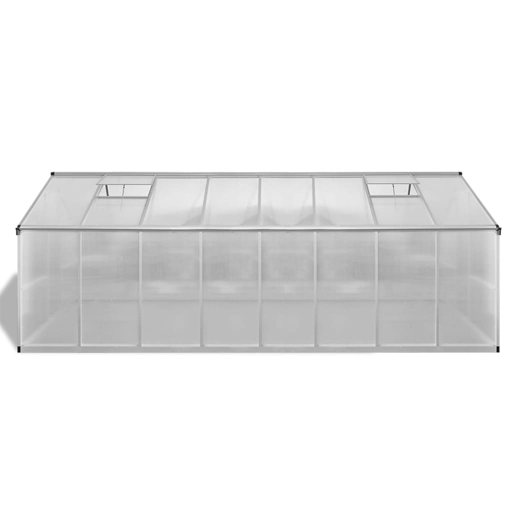 VidaXL Serre de jardin 23,44 m³ 481x250x195 cm aluminium