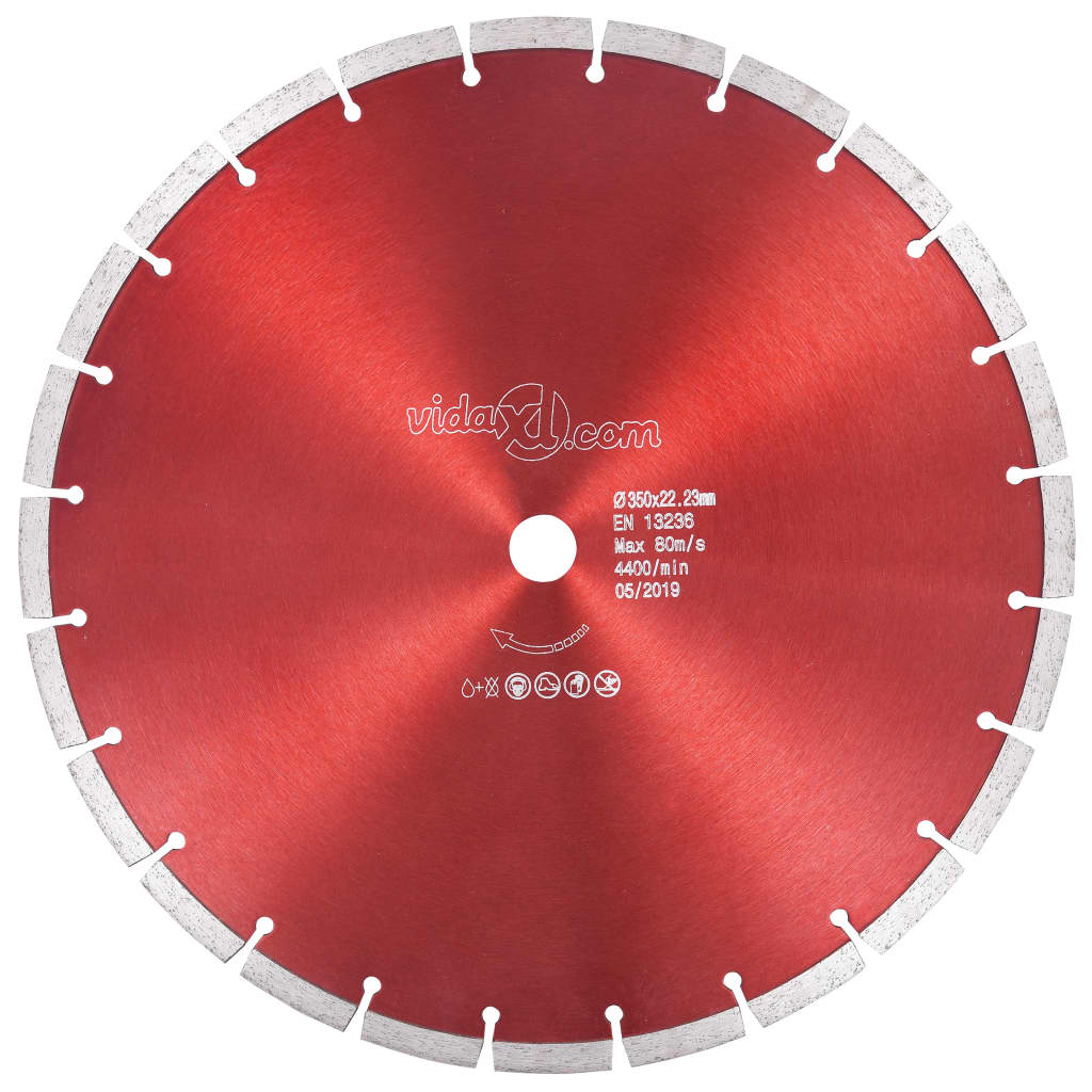 Vidaxxl lame de scie diamantée 350 mm acier