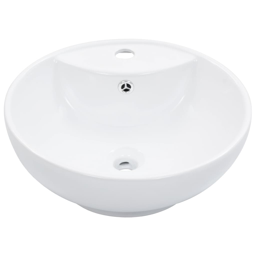 Vidaxl Washingin avec atterrissage 46,5x18 cm blanc céramique