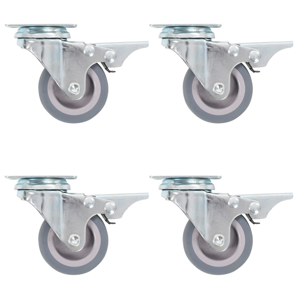Vidaxx roulettes pivotantes avec double frein 4 pcs 50 mm