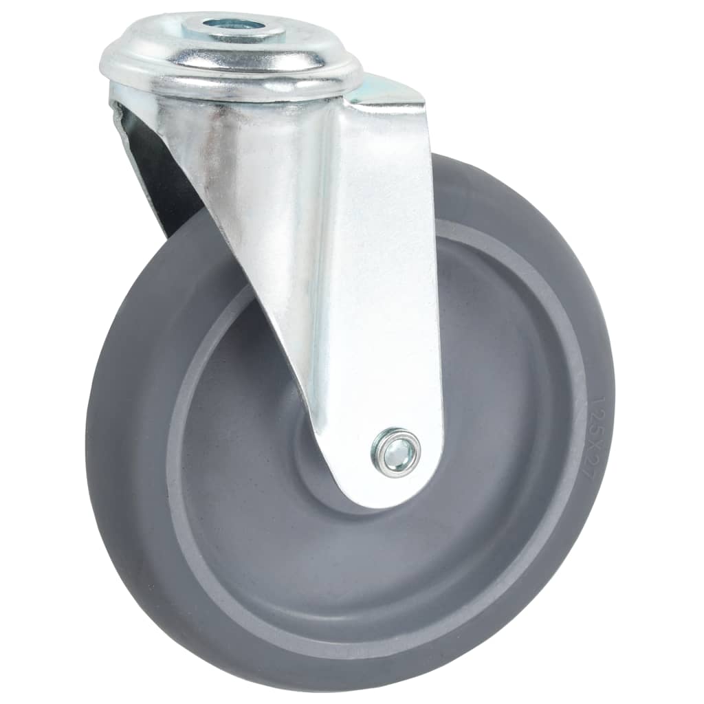 Vidaxl roulettes pivotantes avec trous de boulons 4 pcs 125 mm