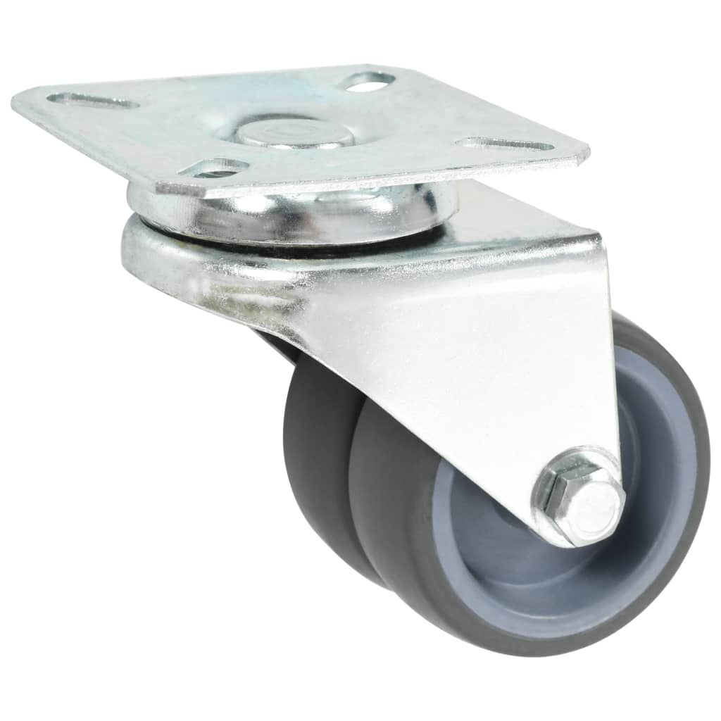 Vidaxl roulettes doubles pivotantes 4 pcs 50 mm