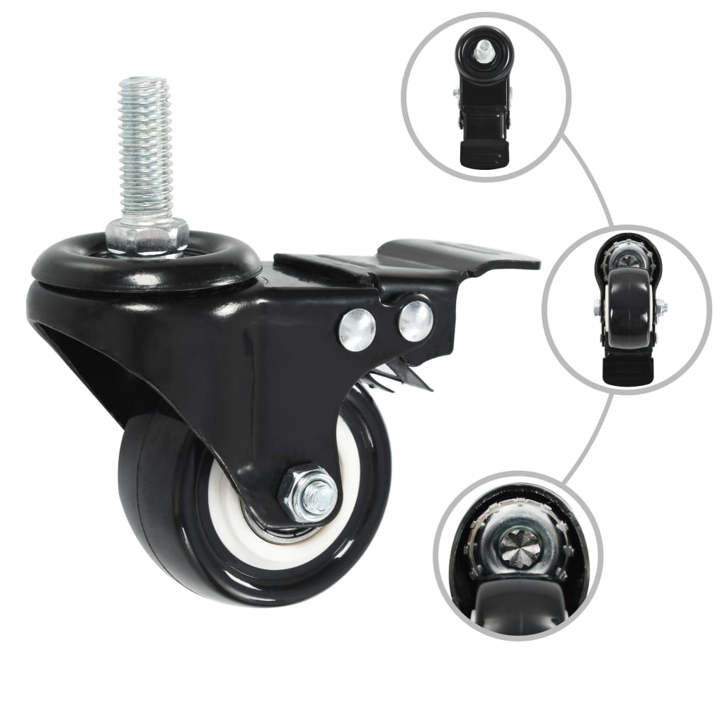 Vidaxx roulettes pivotantes avec freins 4 pcs 50 mm