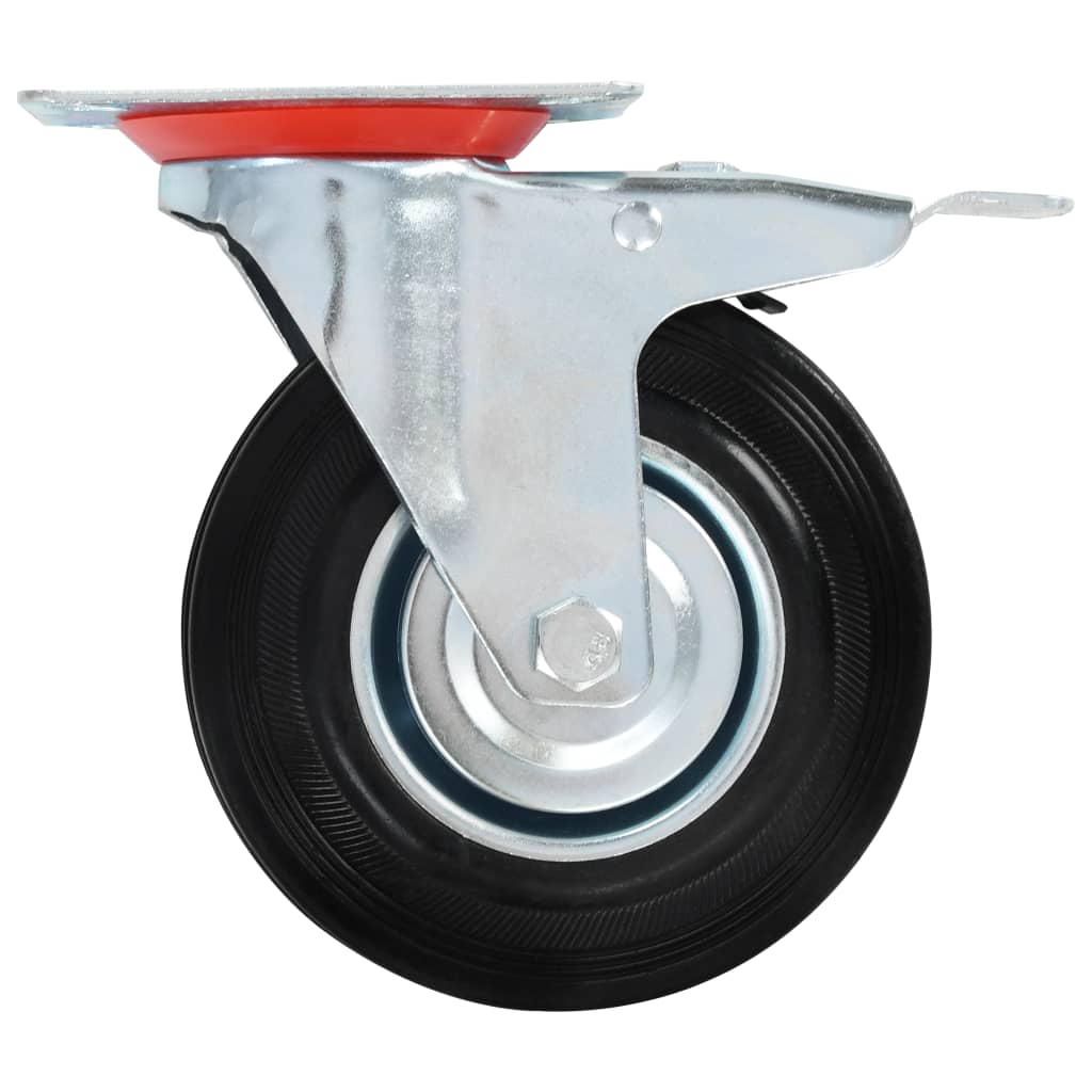 Vidaxx roulettes pivotantes avec double frein 4 pcs 125 mm
