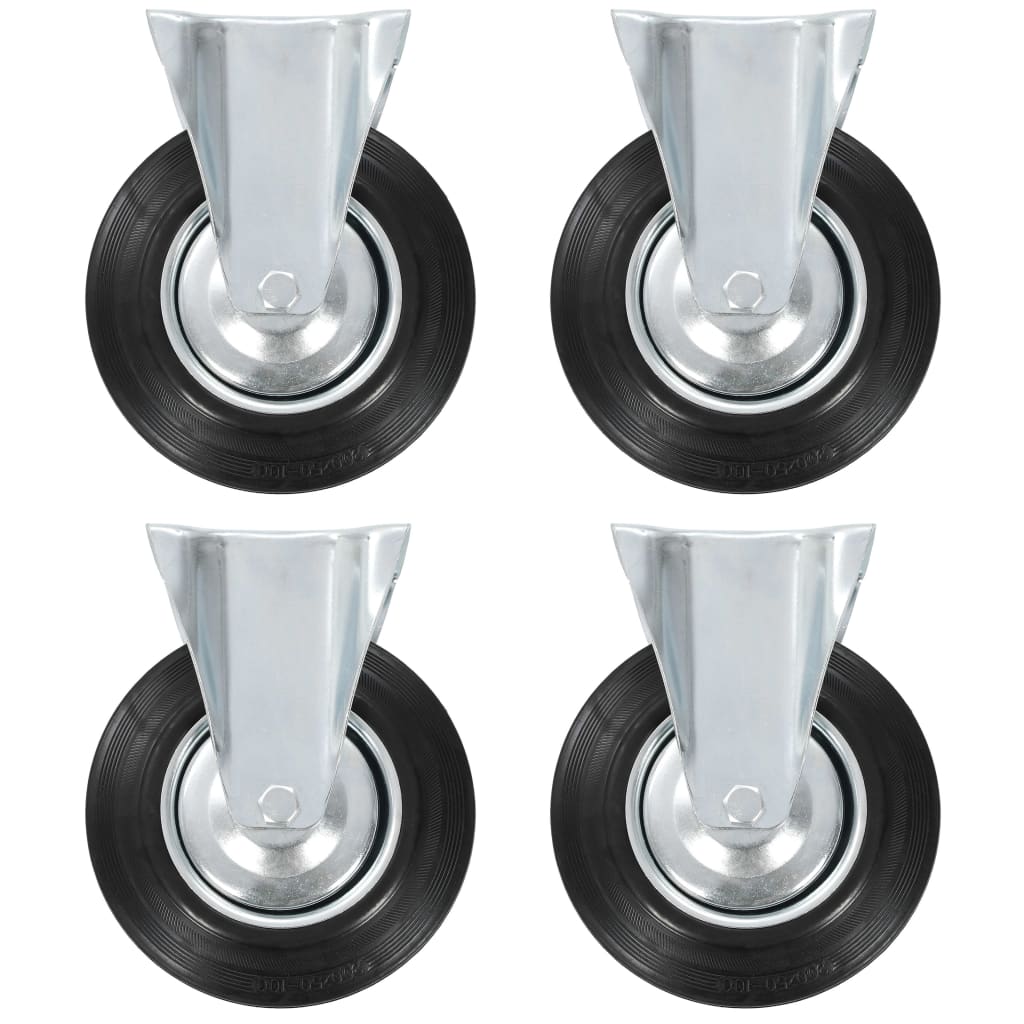 Vidaxl Roues fixes 4 ST 200 mm