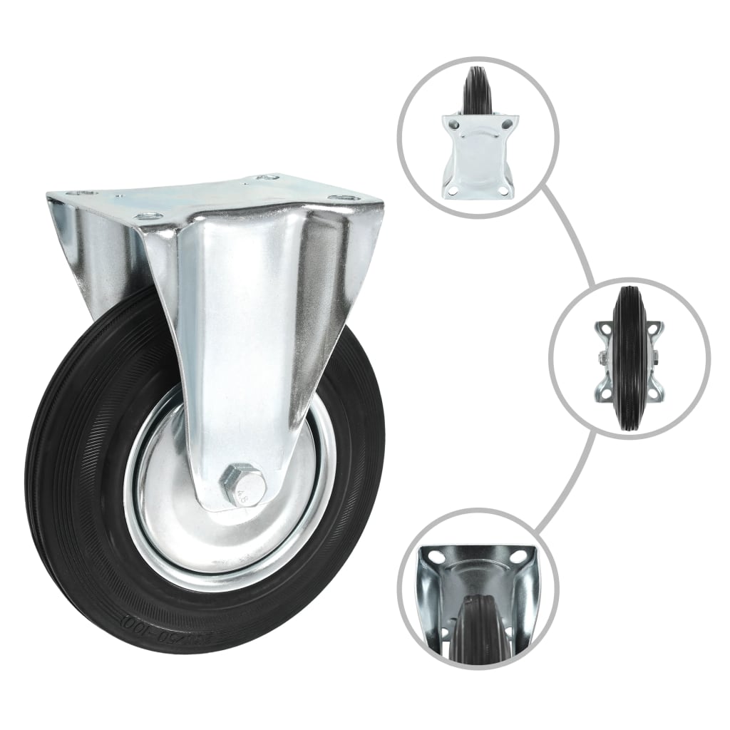 Vidaxl Roues fixes 4 ST 200 mm
