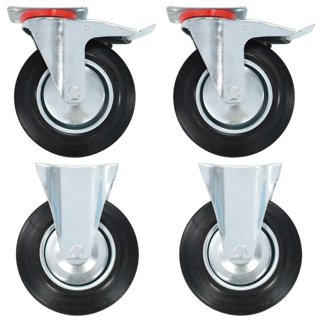 Roues VidaXL 4 pièces 200 mm